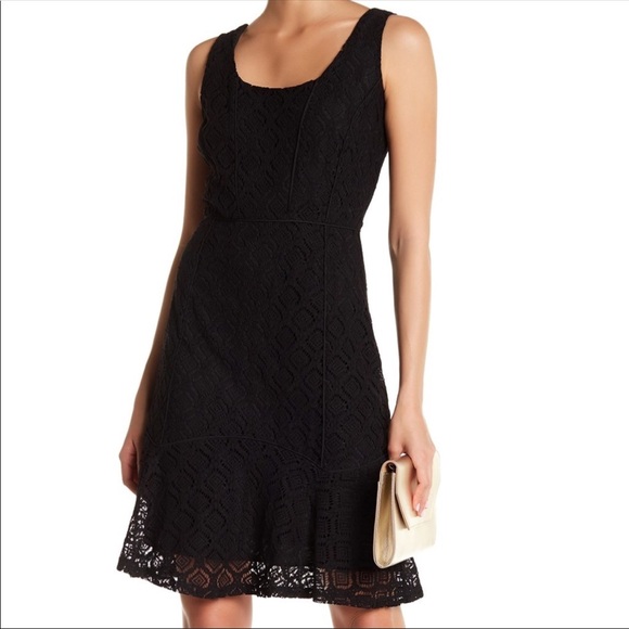 nanette lepore black lace dress